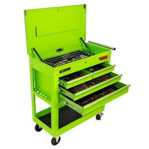 194PC 4 DRAWER 33” DIAGNOSTIC TOOL CART (GREEN)